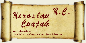 Miroslav Čpajak vizit kartica
